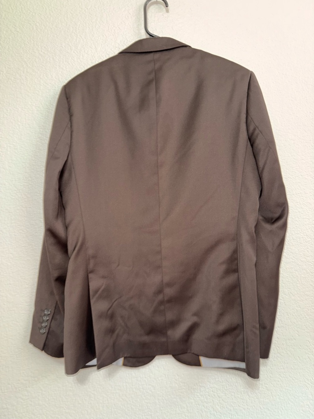Men's Porto Filo Dk Coffee Two-Button Notch Lapel Blazer made in Italy - Picture 3 of 11
